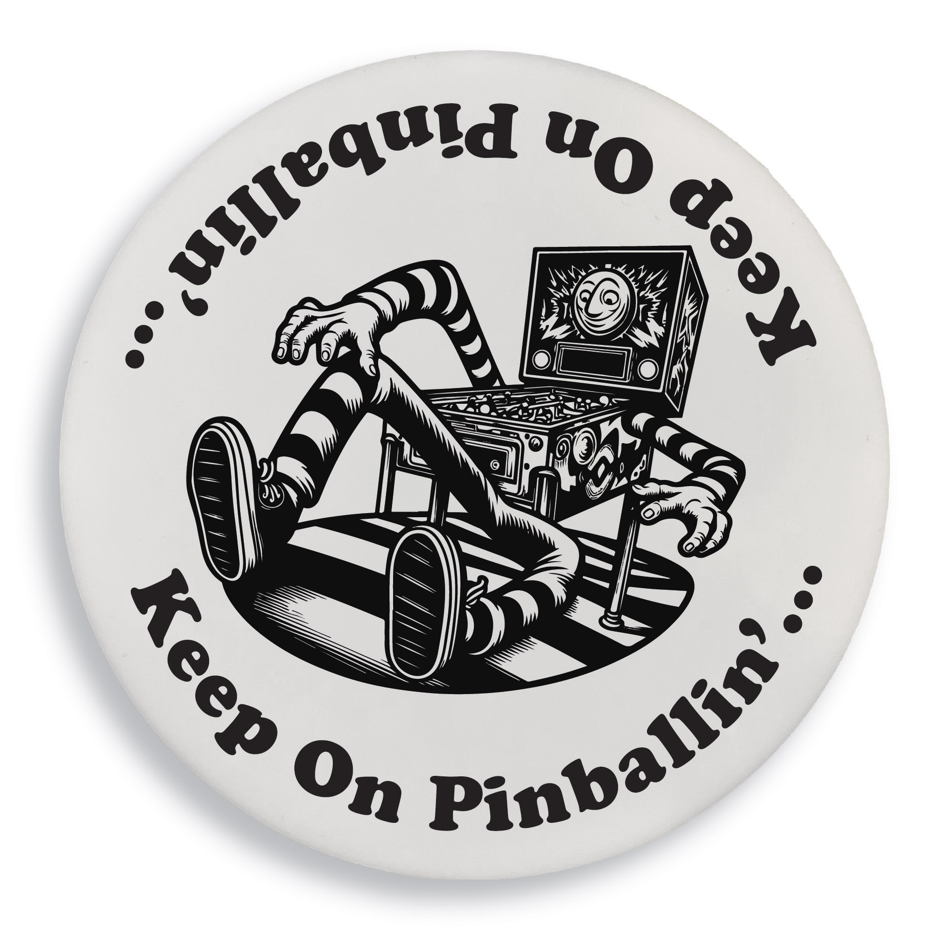 Keep On Pinballin' Drink Coaster